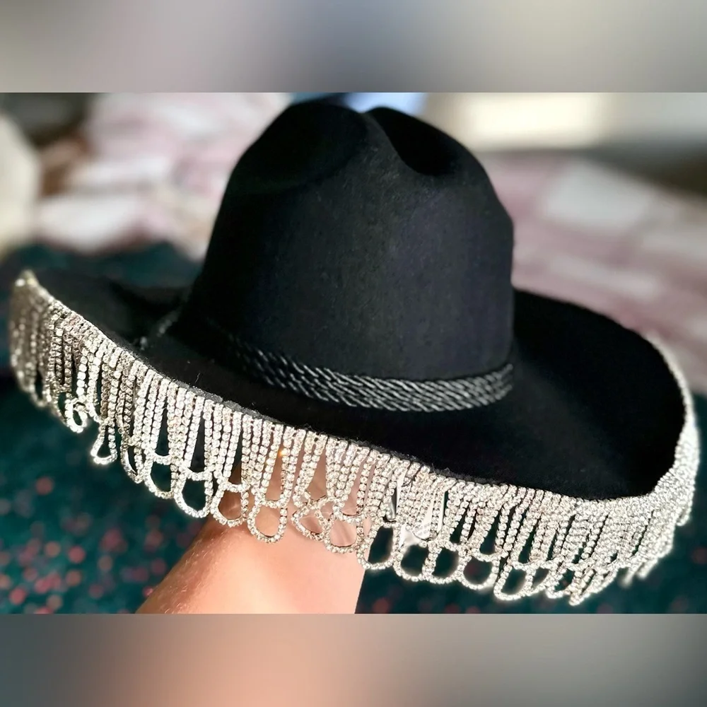 Wyeth x Todd Magill Cardi Rhinestone Fringe Cowboy Hat NWT — Editorial Statement